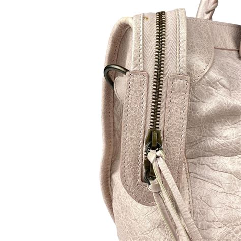 Nude Balenciaga Motocross Classic City Shoulder Bag